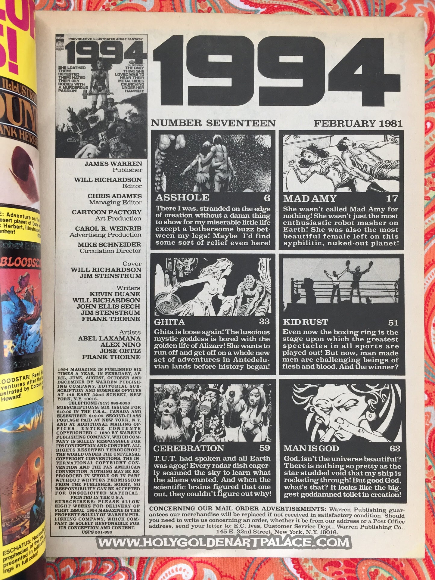 1994 # 17 Warren Magazine  FEB 1981 Seventeen <HBBMAG20>