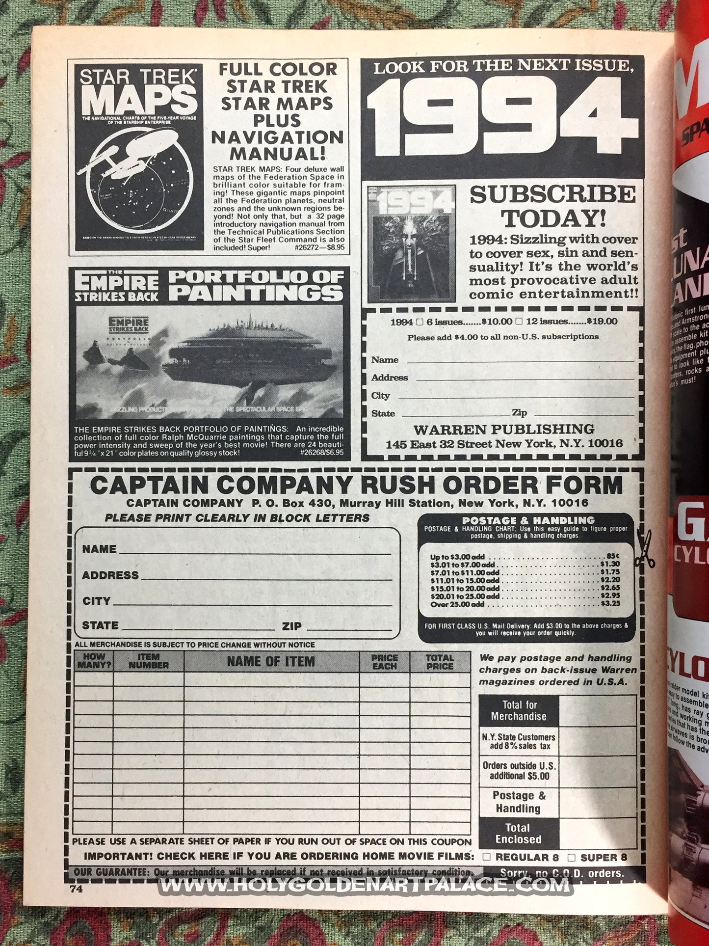 1994 # 18 Warren Magazine APR 1981 Eighteen <HBBMAG20>