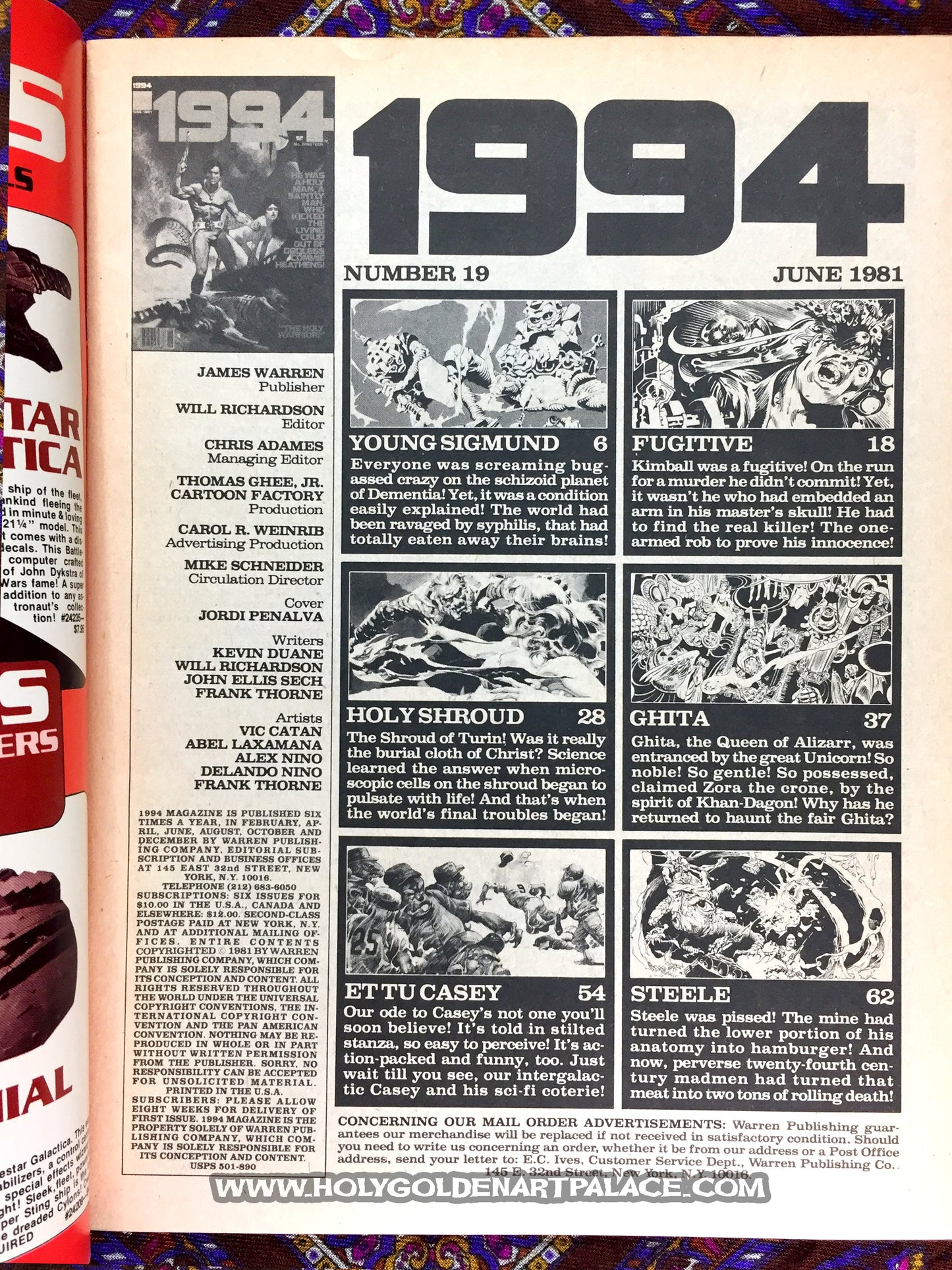 1994 # 19 Warren Magazine June 1981 Nineteen <HBBMAG20>