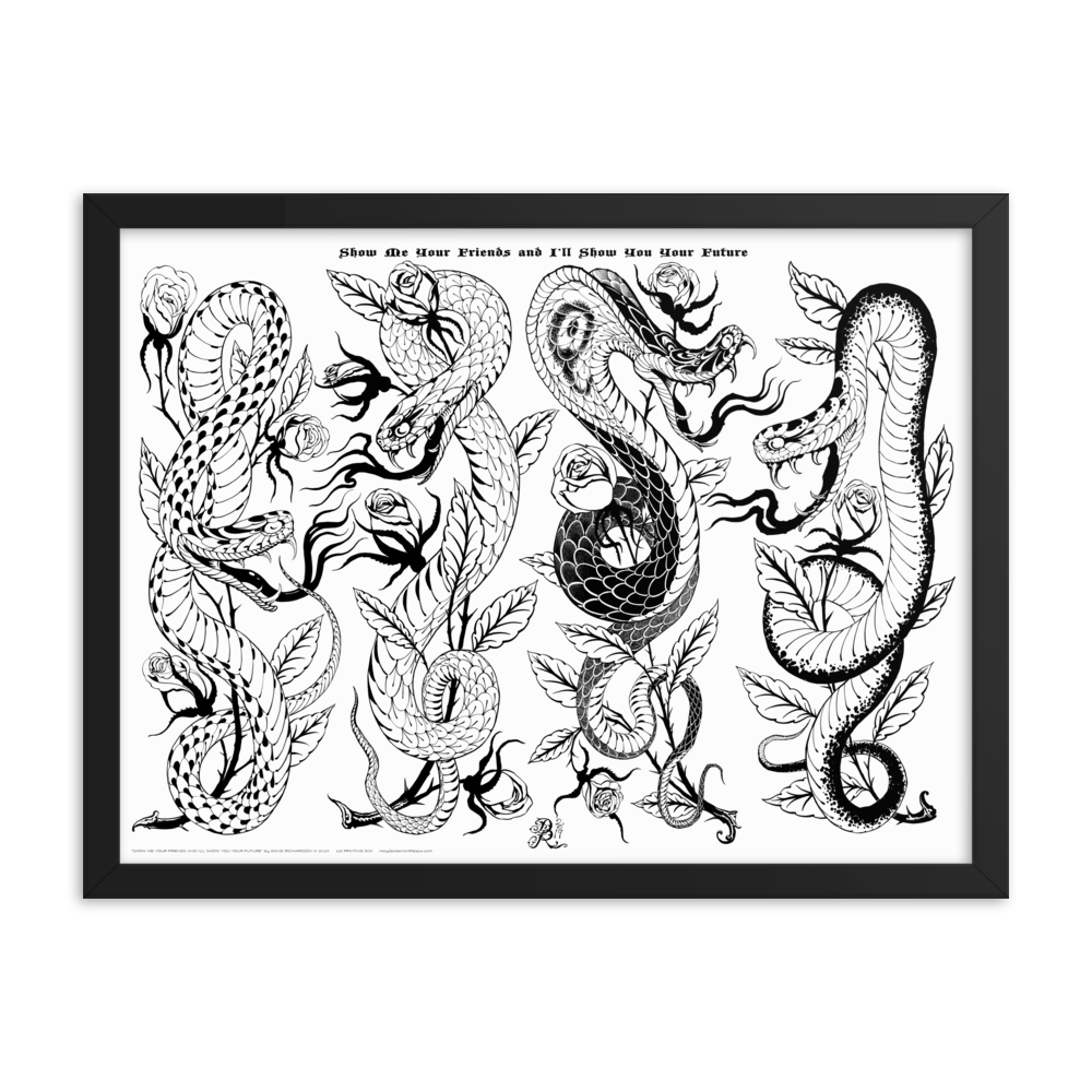 SNAKES 1   •FRAMED•