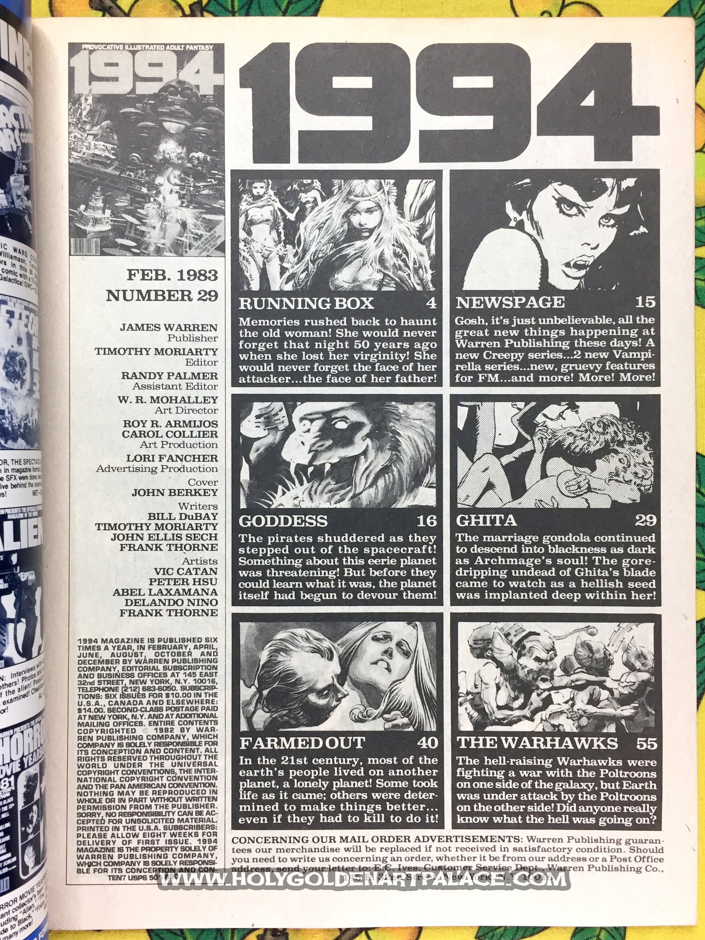 1994 # 29 Warren Magazine FEB 1983 Twenty-nine <HBBMAG20>