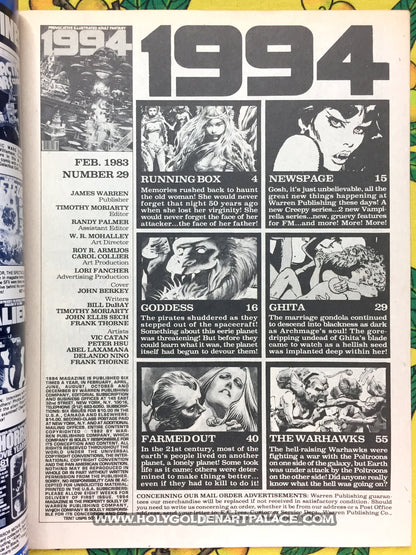 1994 # 29 Warren Magazine FEB 1983 Twenty-nine <HBBMAG20>