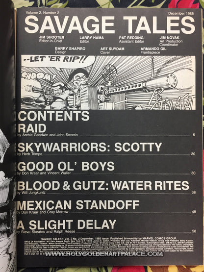 SAVAGE TALES VOL. 2 # 2  MARVEL MAGAZINE DEC 1985 NO. 2 <HBBMAG20>