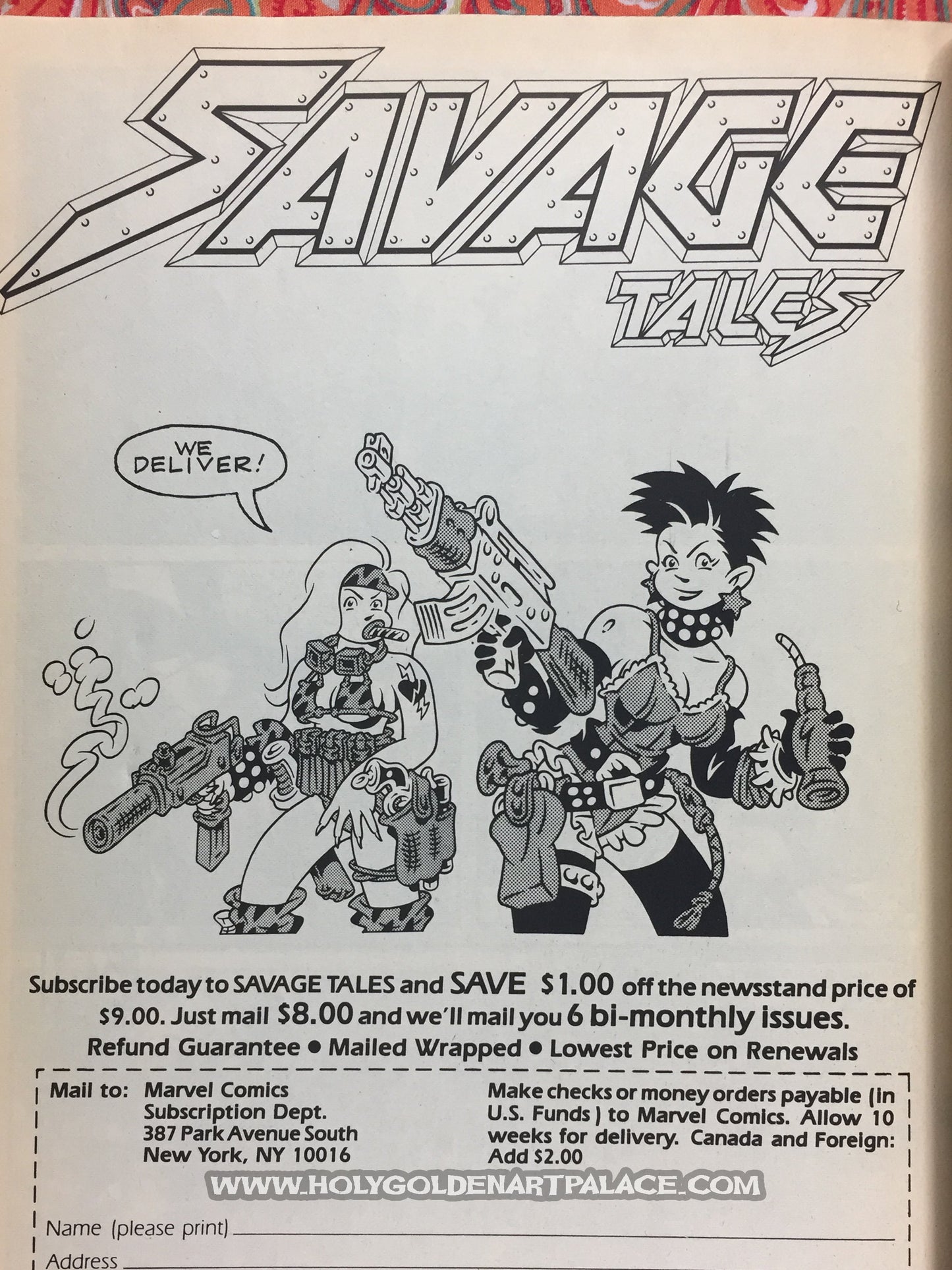 SAVAGE TALES VOL. 2 # 3  MARVEL MAGAZINE FEB 1986 NO. 3 <HBBMAG20>